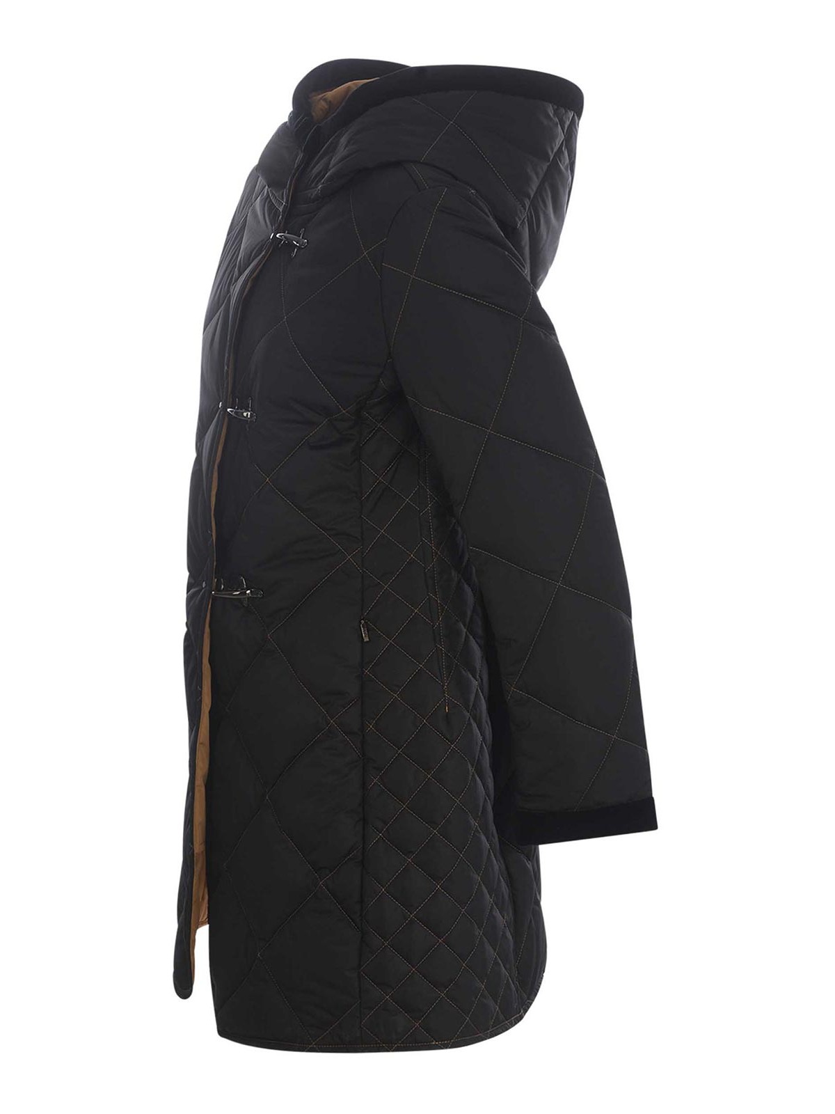 Shop Fay Quilted Coat   Made Of Technical Fabric In Black