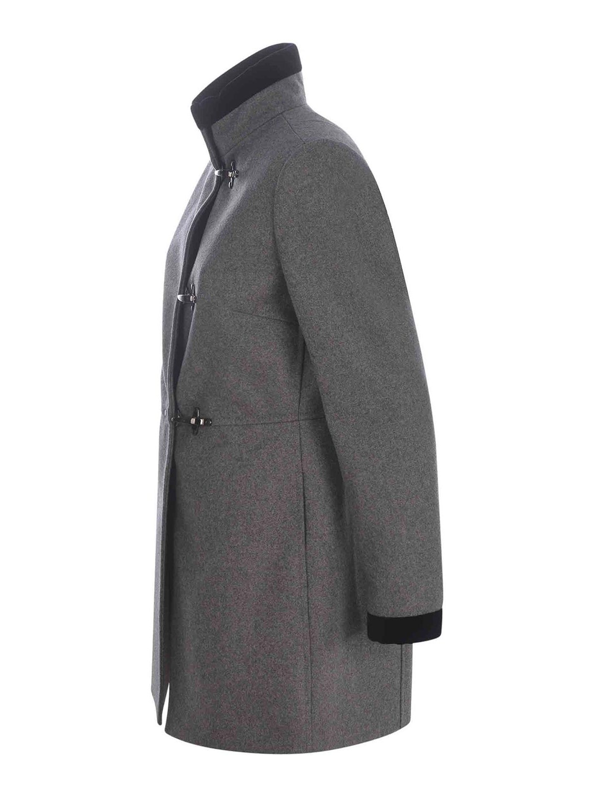 Shop Fay Coat   In Wool Blend In Grey
