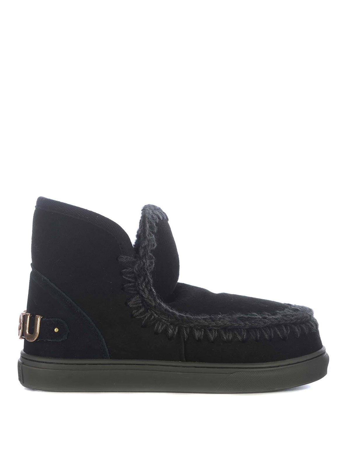 Shop Mou Ankle Boots   Made Of Leather In Black