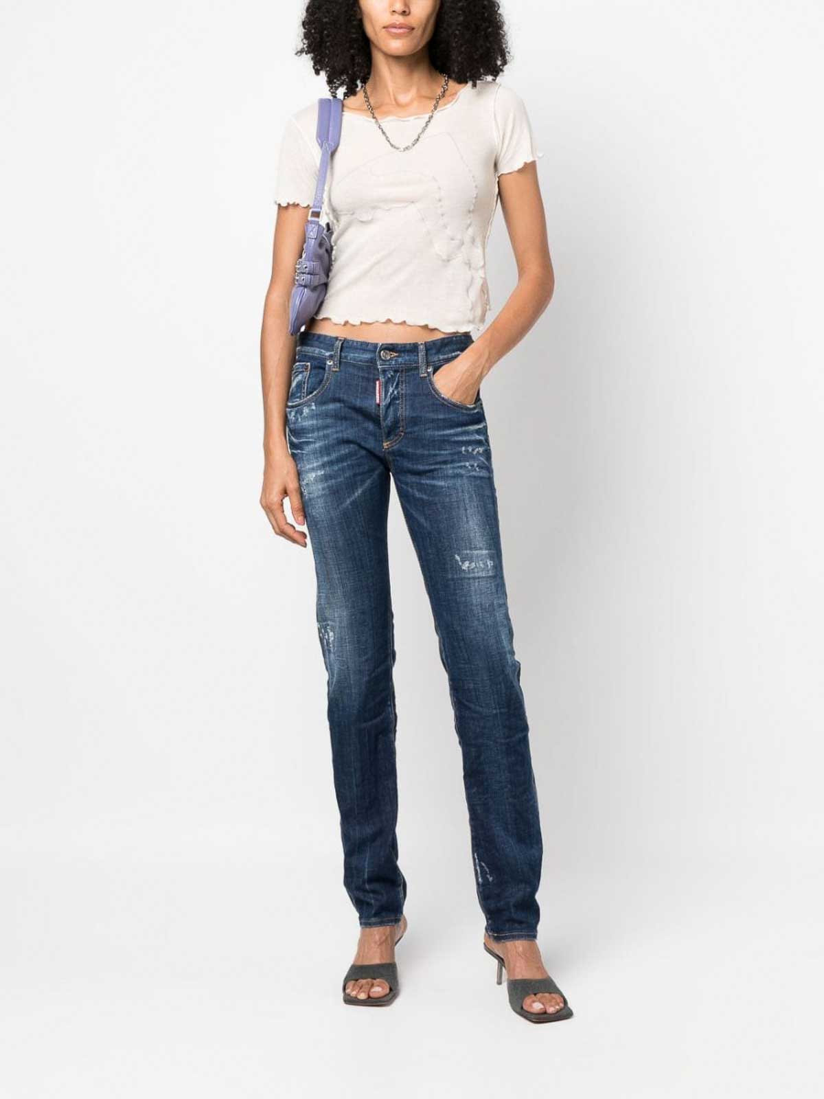 Shop Dsquared2 Jeans In Lavado Oscuro