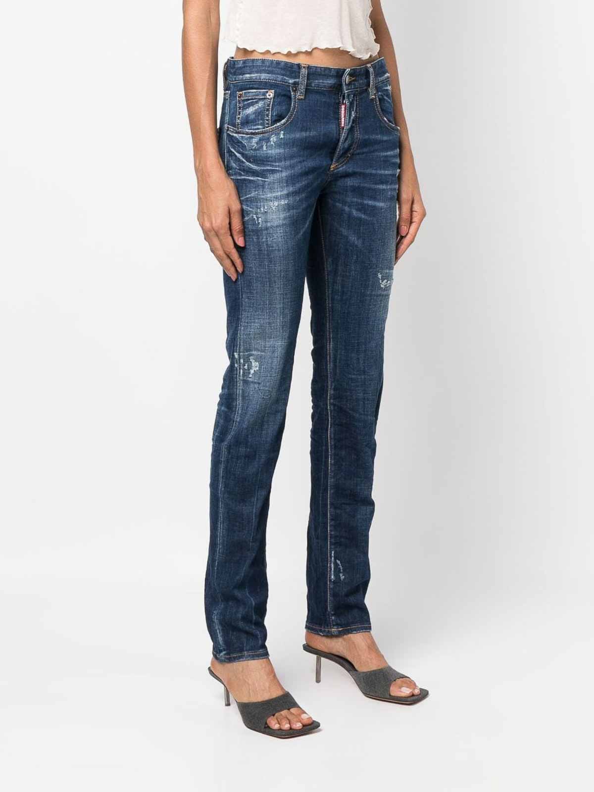 Shop Dsquared2 Jeans In Lavado Oscuro