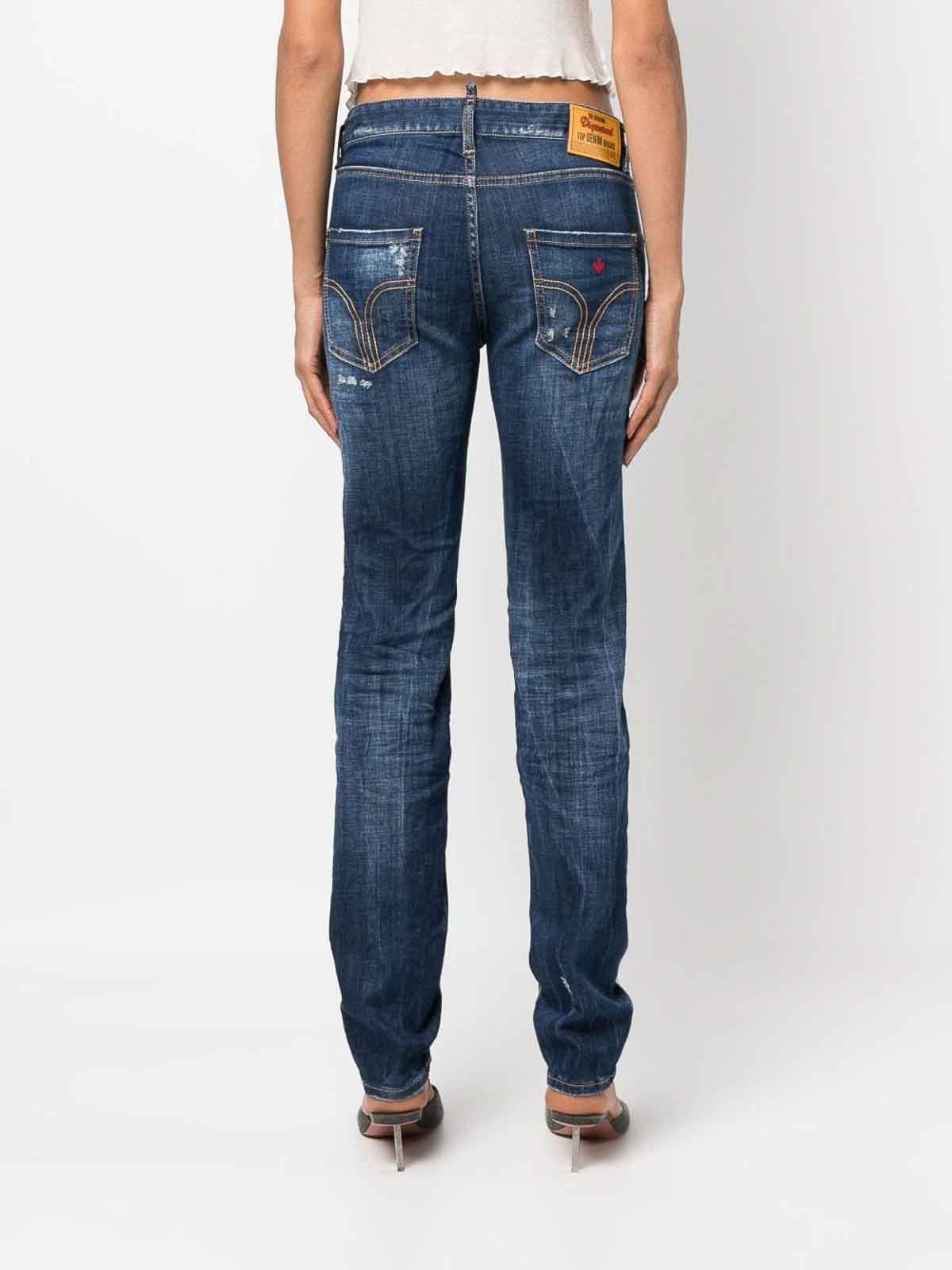 Shop Dsquared2 Jeans In Lavado Oscuro