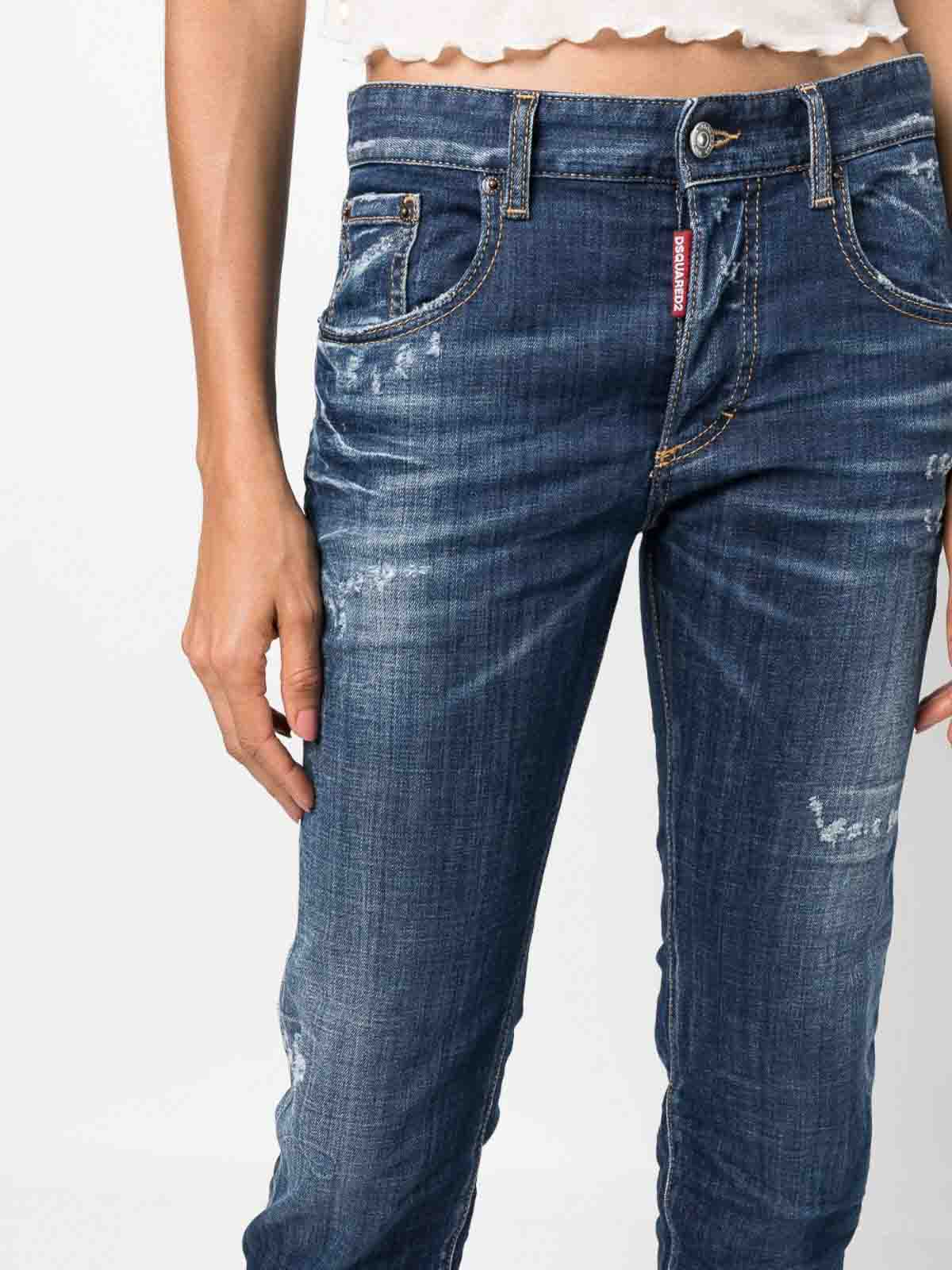 Shop Dsquared2 Jeans In Lavado Oscuro