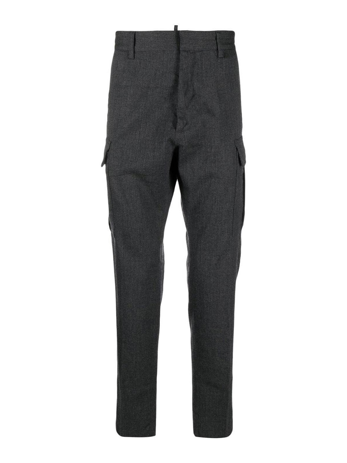 Shop Dsquared2 Trousers In Gris