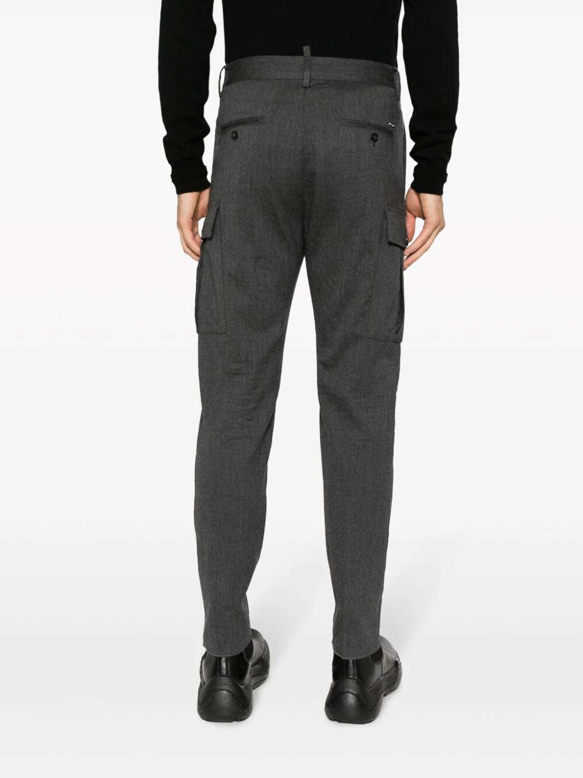 Shop Dsquared2 Trousers In Gris