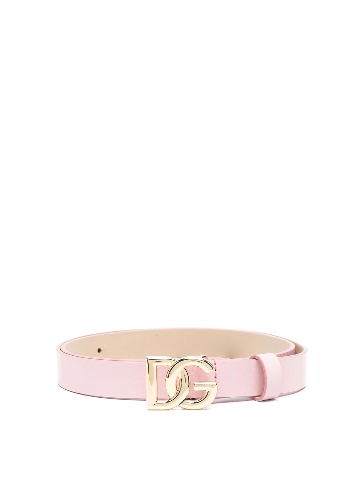 Dolce & Gabbana Jr Kids' Leather Belt In Pink