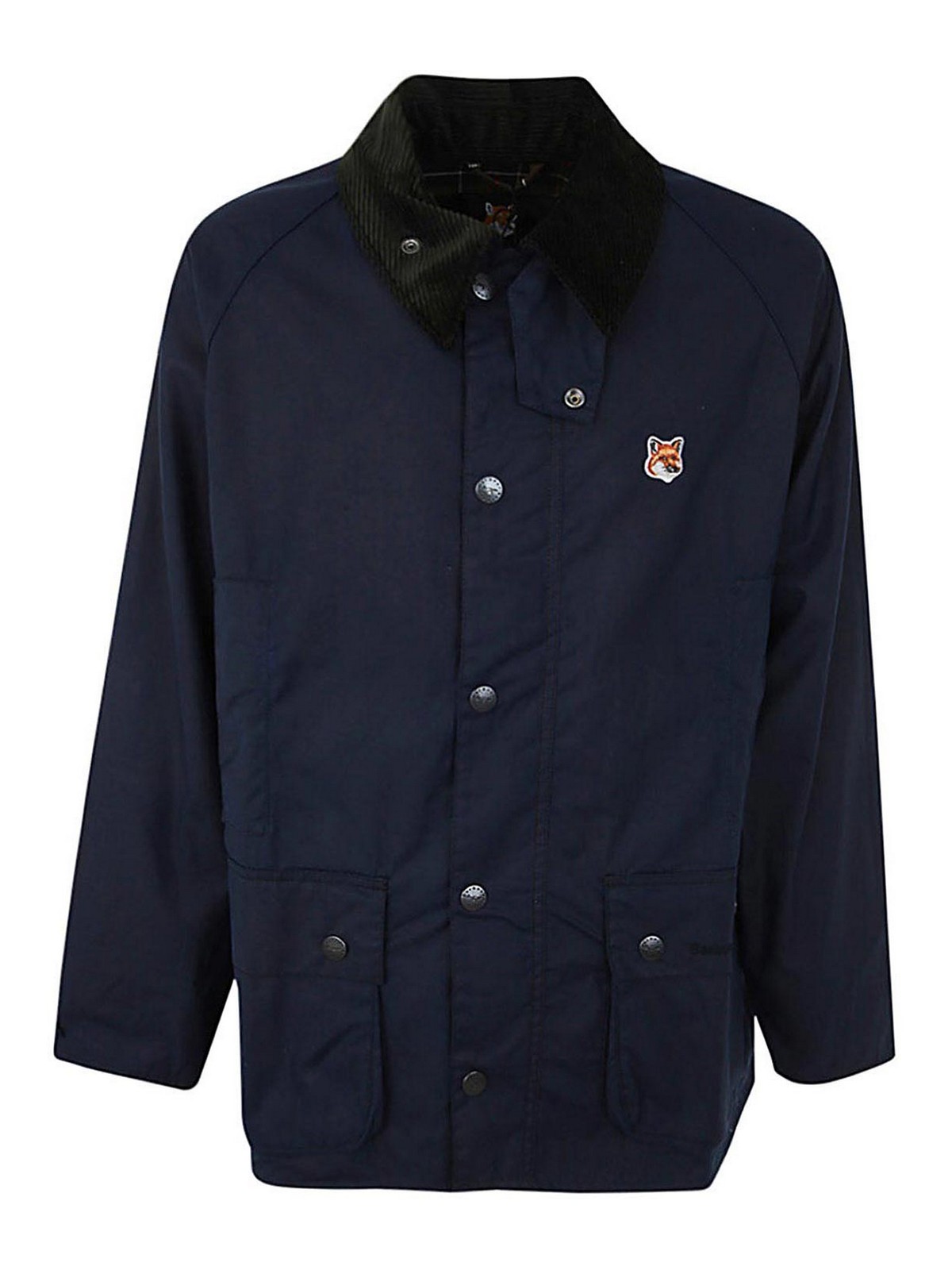 ジャケット・アウター maisonkitsune barbour Beaufort wax Barbour Barbour x maison kitsune beaufort wax - Blue|MWX2246IN71