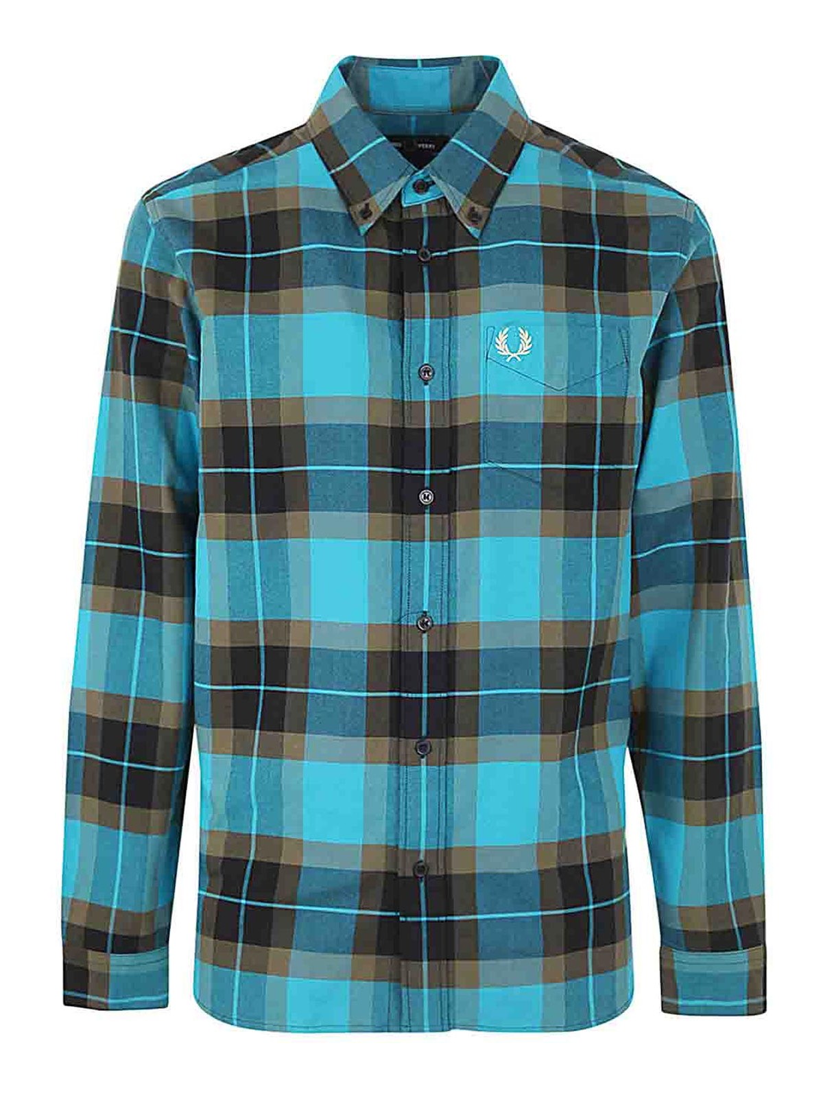 Fred Perry Fp Tartan Shirt In Blue