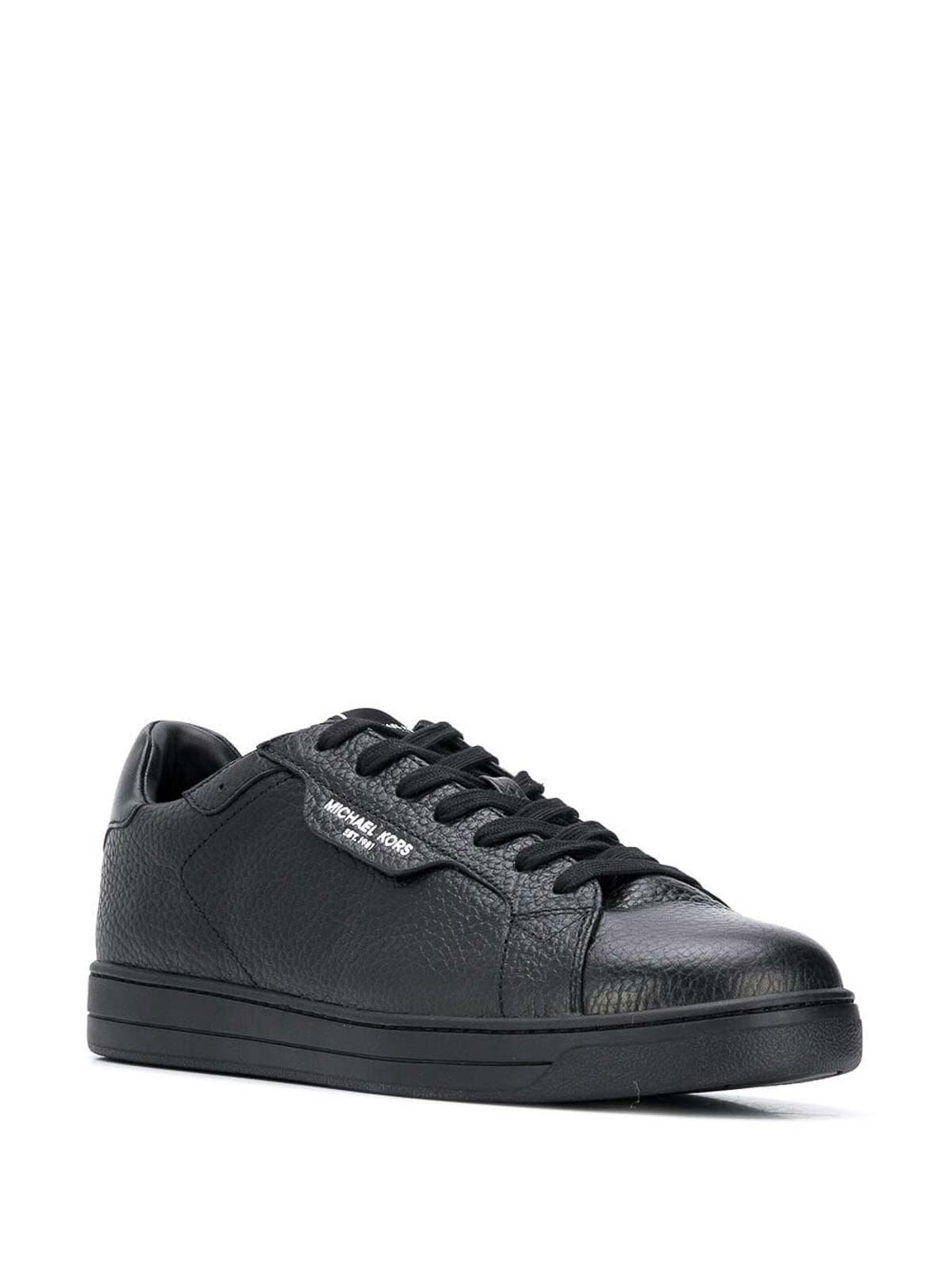 Shop Michael Kors Keating Lace Up Sneakers In Black