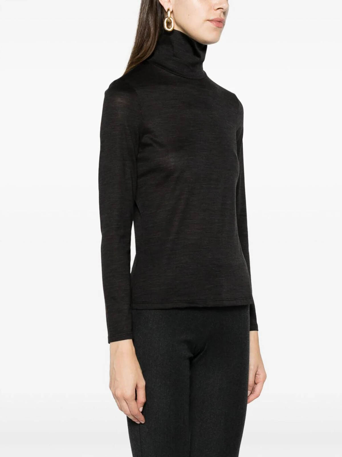 Tシャツ・カットソー Theory SS25 TURTLENECK TOP (O1116707 100) Alexander Wang Logo Turtleneck Top in Soft White | FWRD