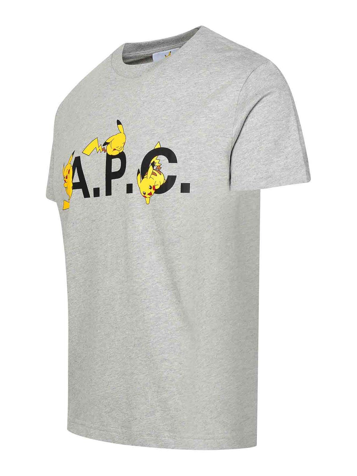 Shop Apc T-shirt Pokmon In Grey