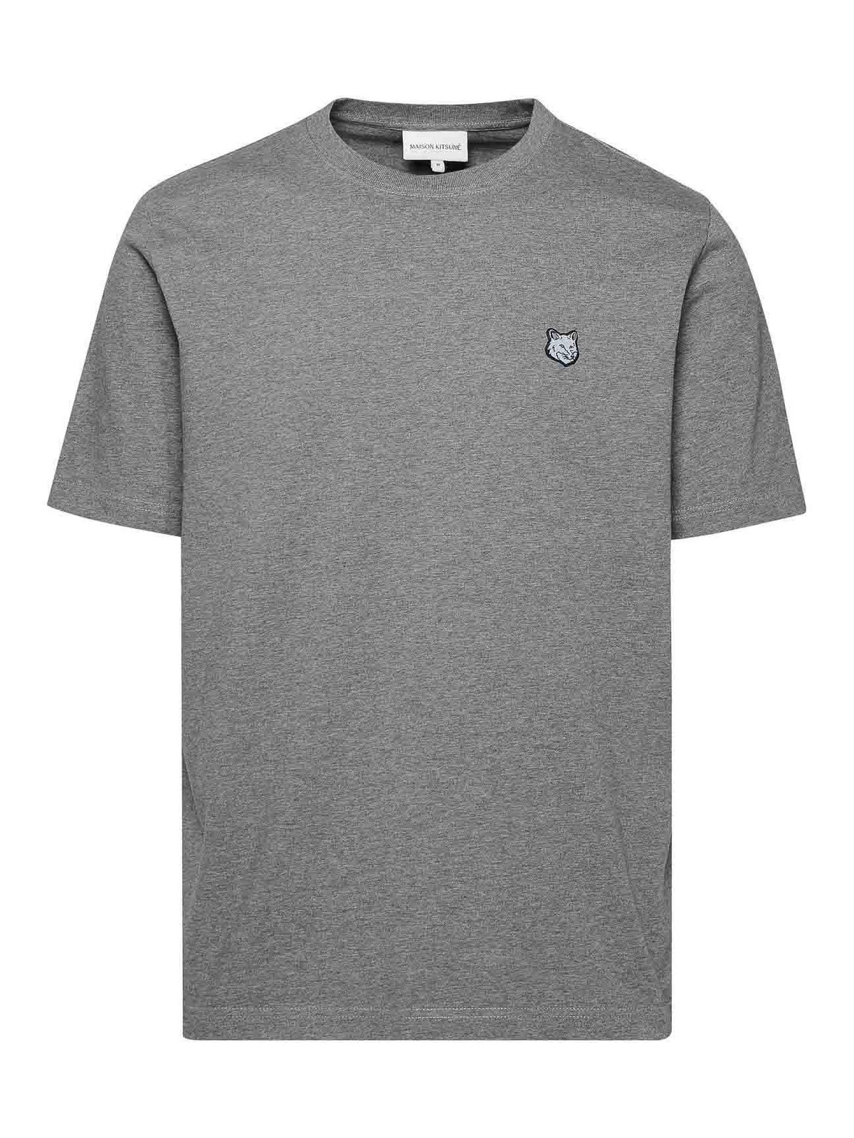 Maison Kitsuné T-shirt Tonal Fox In Grey