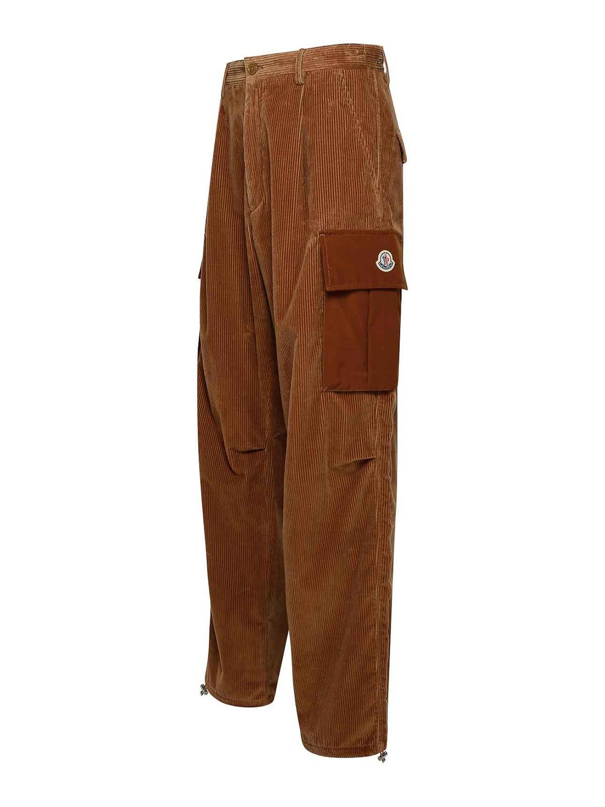 Shop Moncler Cargo Trousers In Brown