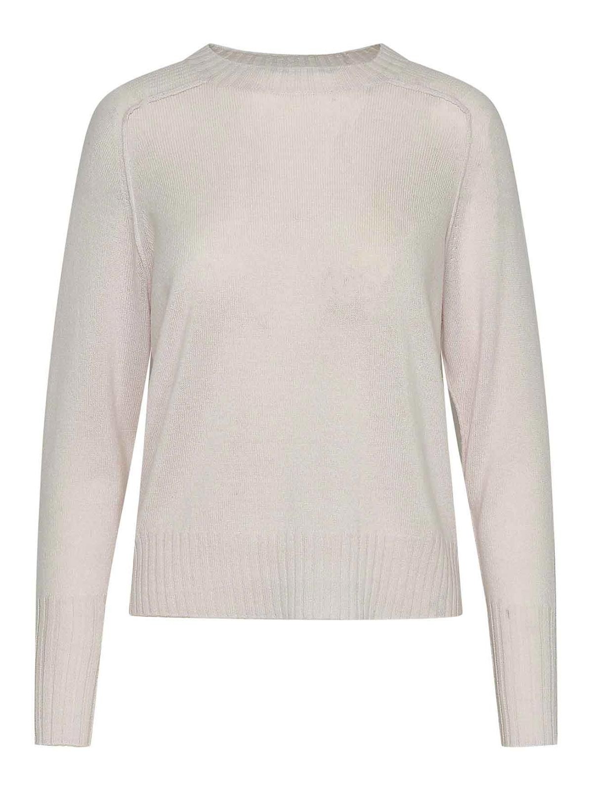 Crew necks 360 Cashmere - White cashmere katya sweater - 48048ALABASTER