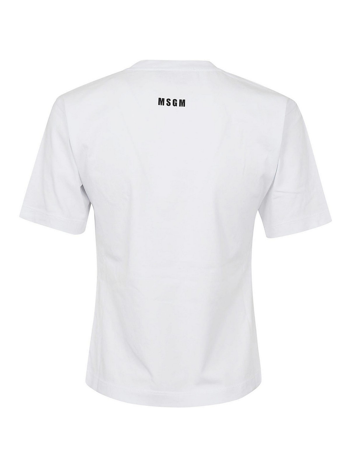 Shop Msgm T-shirt/t-shirt In White