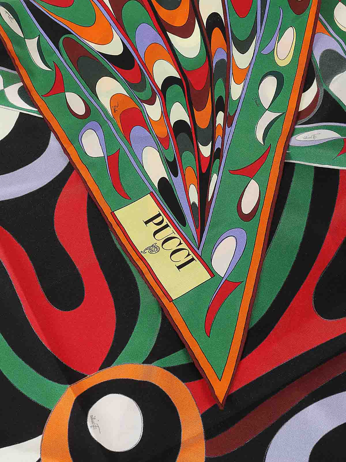 Emilio Pucci Scarf - silk twill - Orange - Women|3UGB703UC121