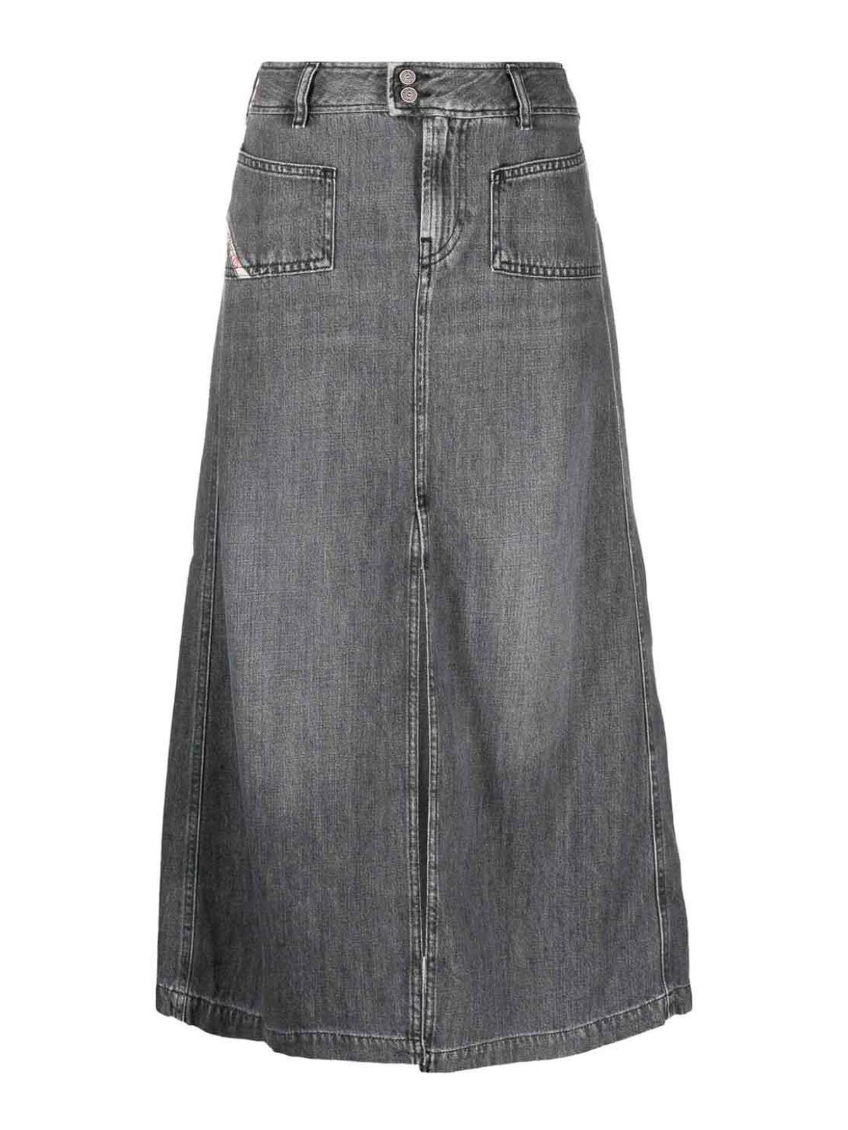 Diesel `de-yinka` midi denim skirt - Denim - Women