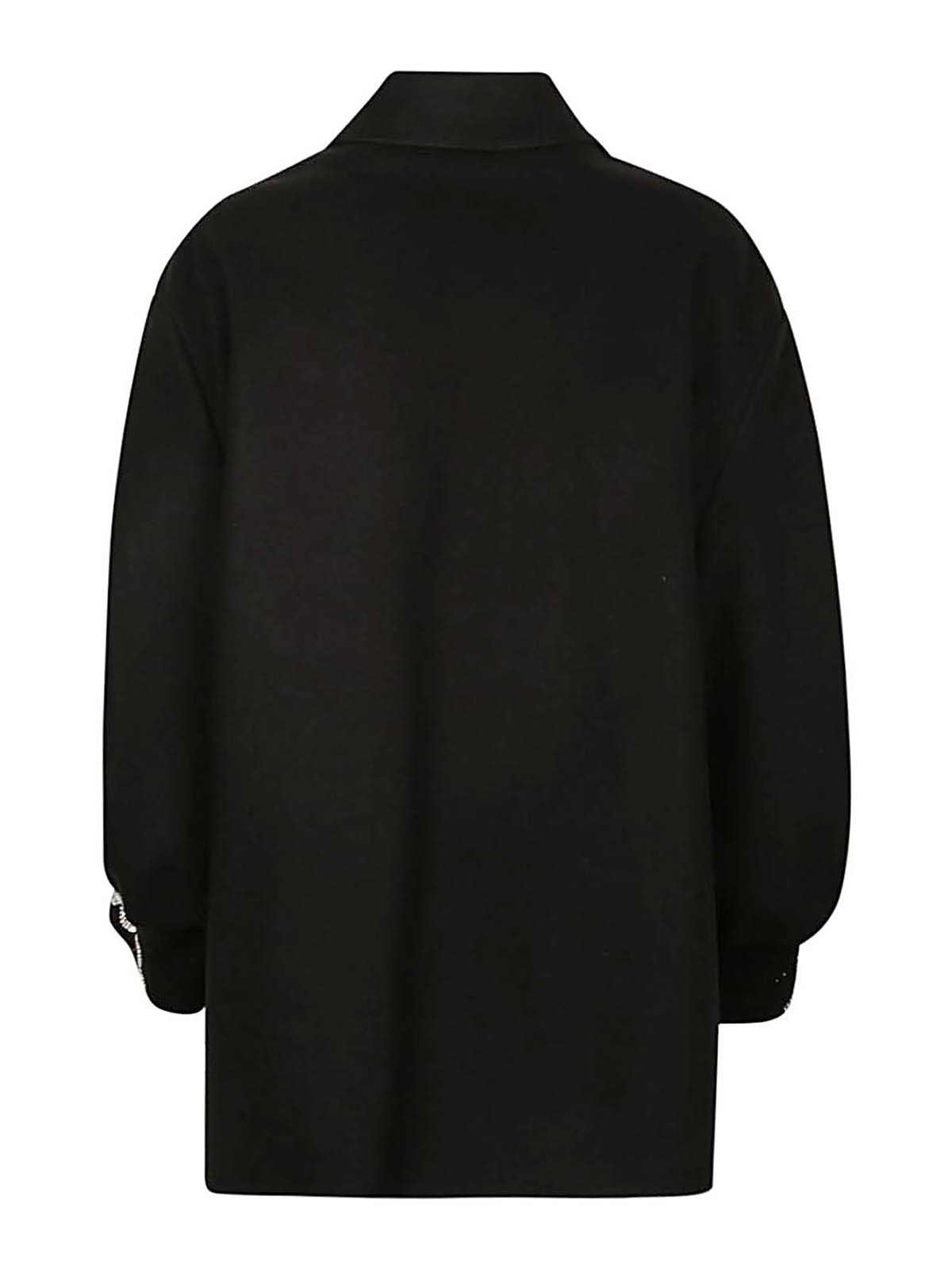 Shop 5*progress Embroidered Wool Blend Coat In Black