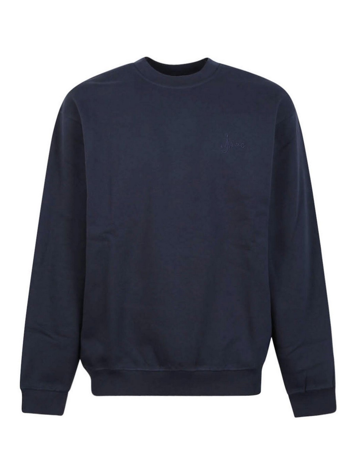 Shop Apc Cotton Crewneck Sweatshirt In Blue