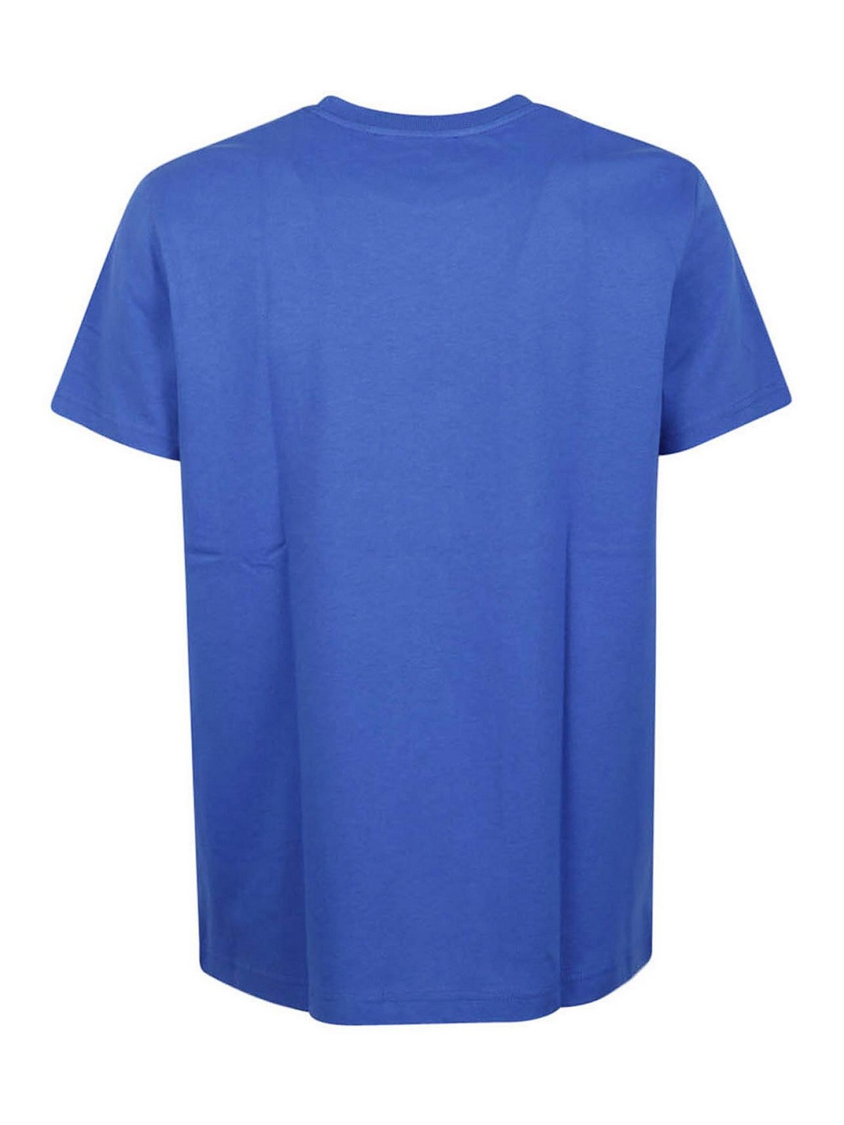 Shop Apc Printed Cotton T-shirt In Blue