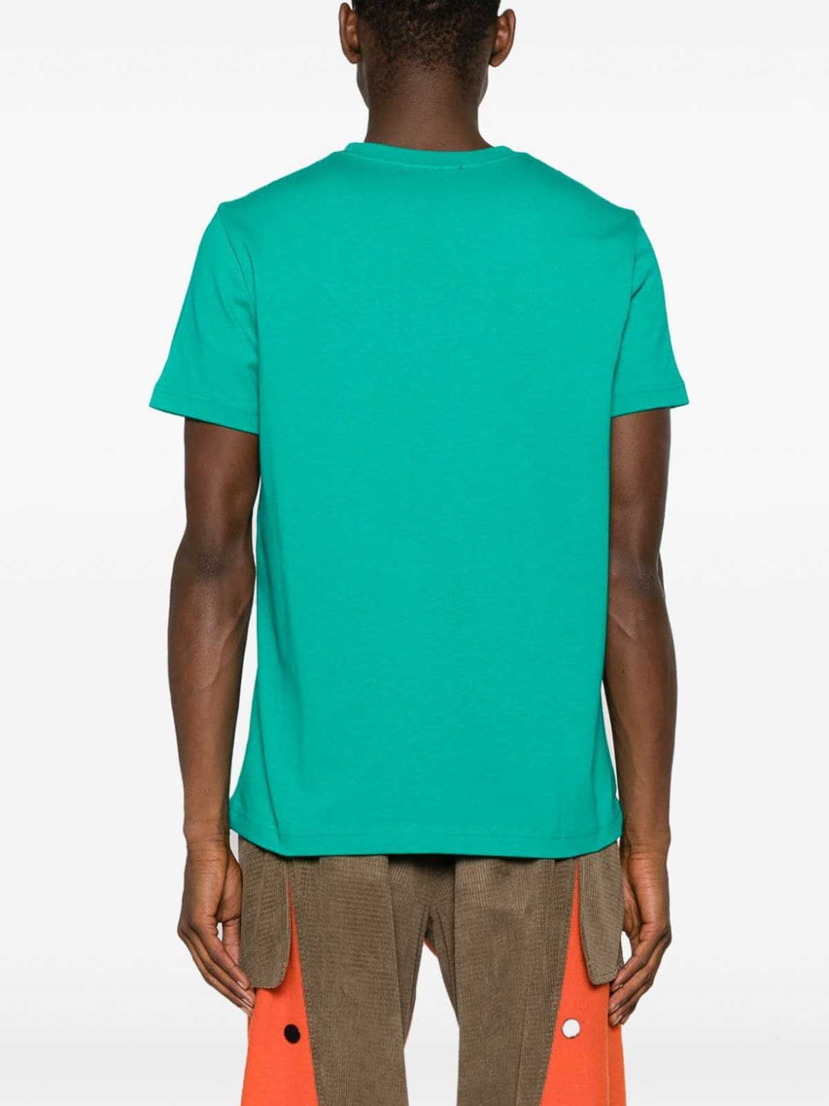Shop Apc Printed Cotton T-shirt In Green