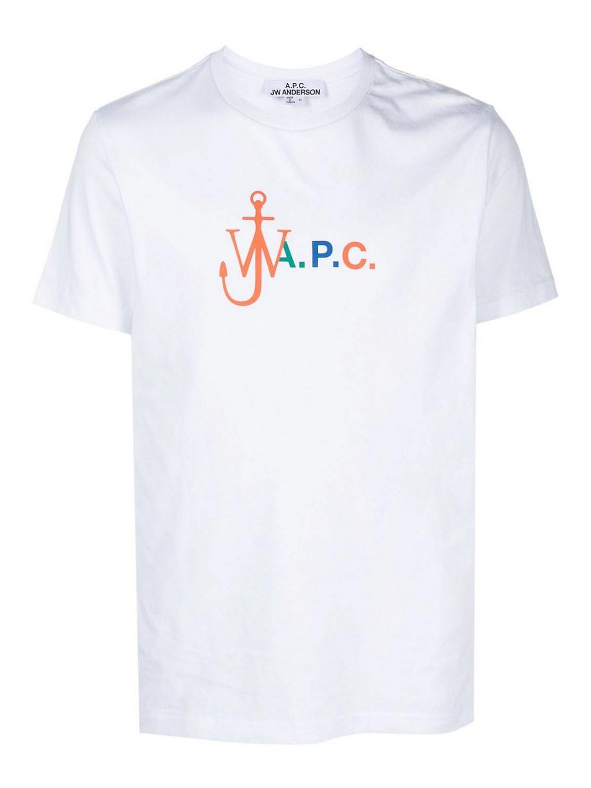 Apc Logo印花棉t恤 In White