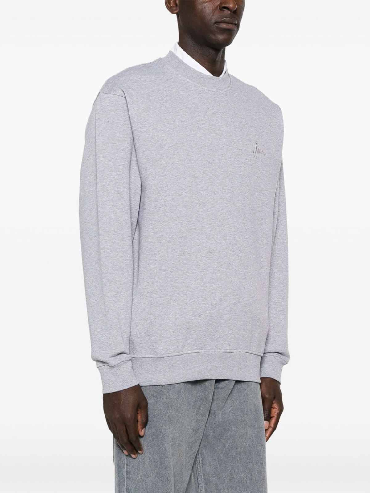 Shop Apc Logo Cotton Sweatshirt In Grey