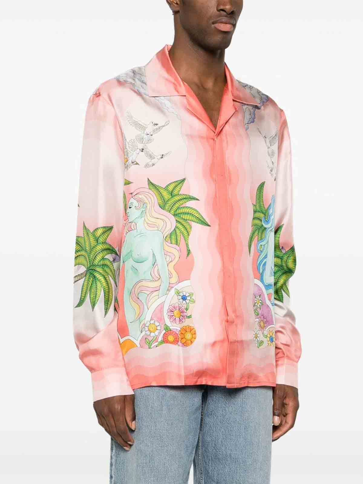Casablanca Printed silk shirt|MF23SH00611PAIXETAMOURTENNISCLUB