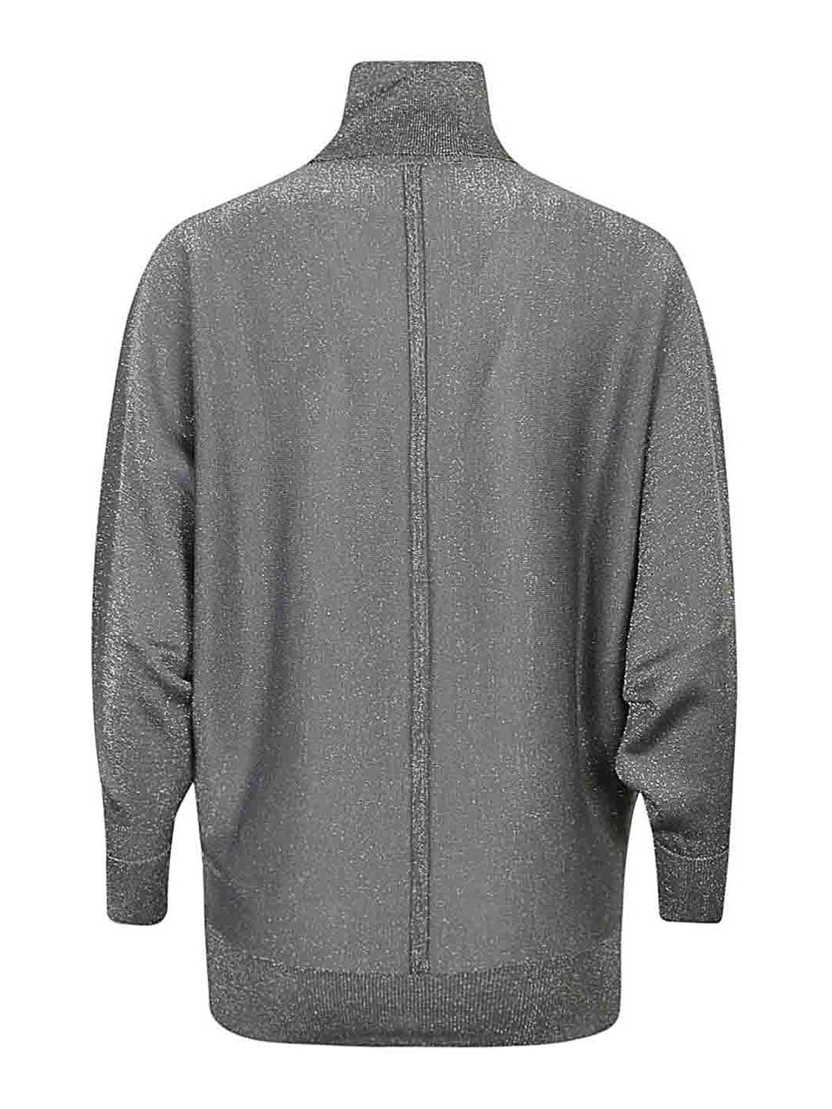 Shop Circus Hotel Viscose Turtleneck Sweater In Grey