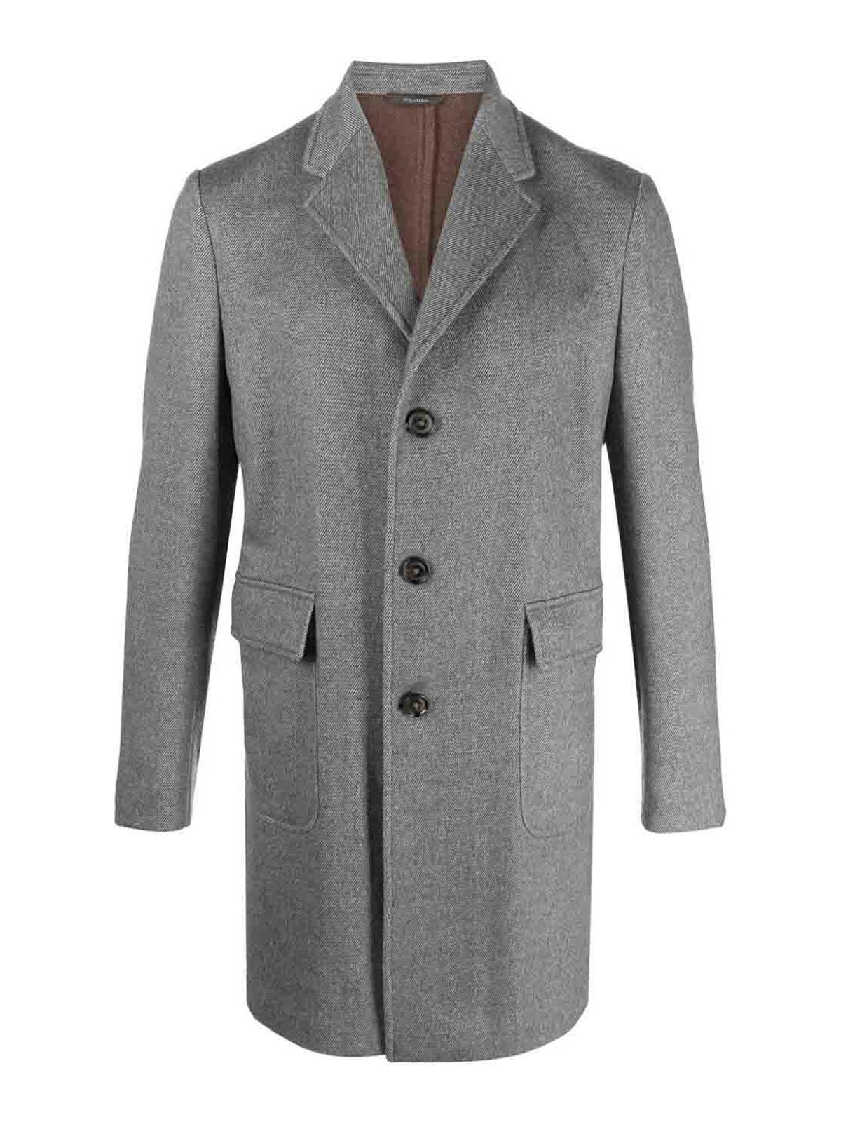 Shop Colombo Cashmere Coat In Grey