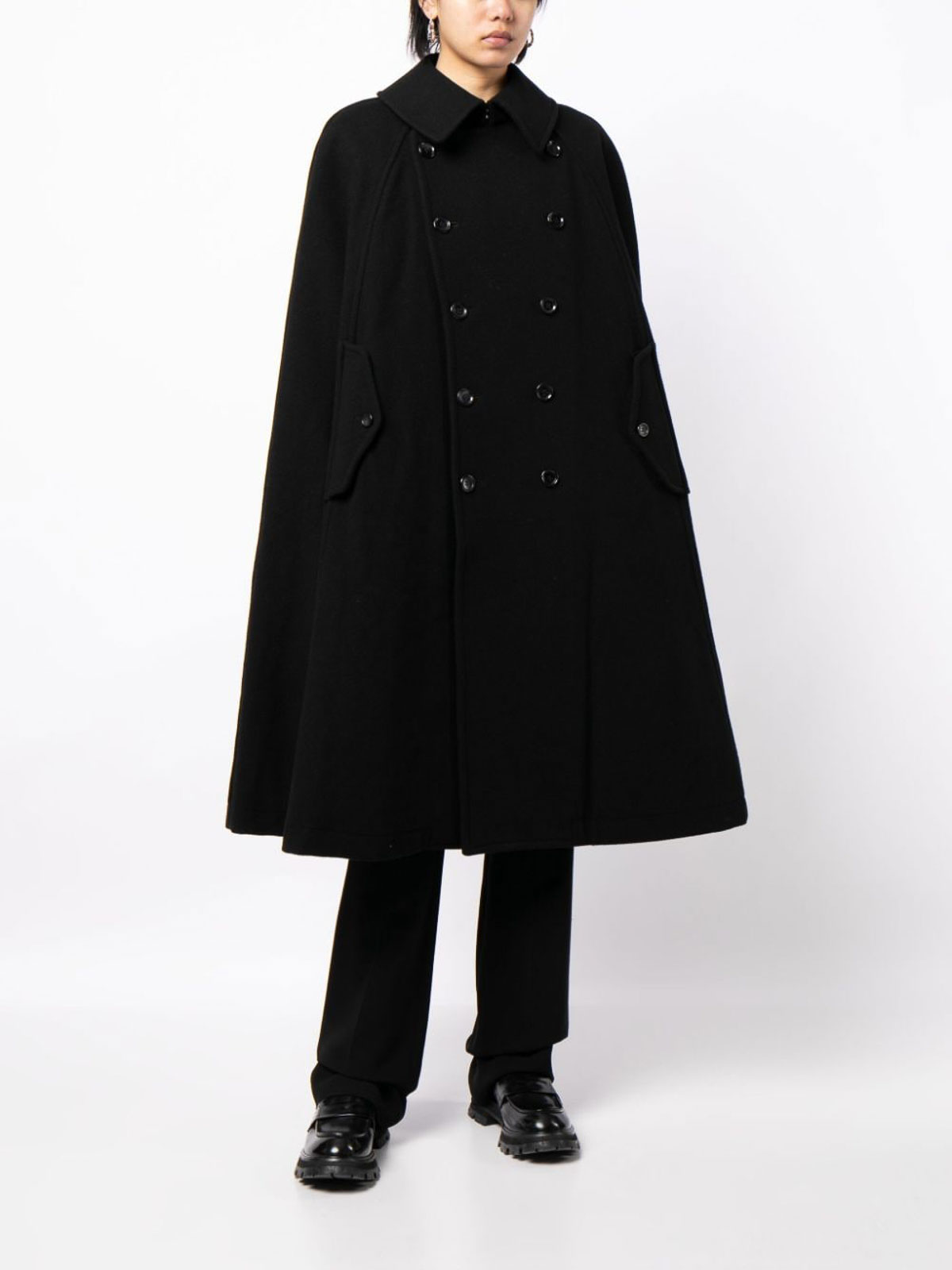 Short coats Comme Des Garcons - Double-breasted wool blend coat ...