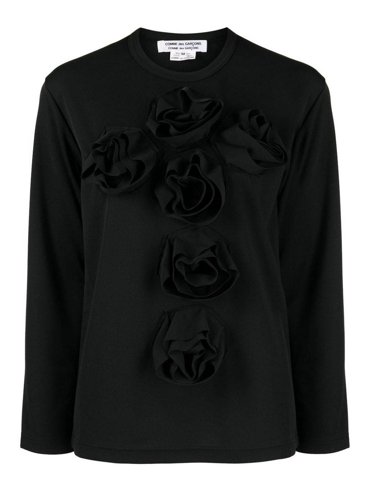 Shop Comme Des Garçons Printed Long Sleeve T-shirt In Black