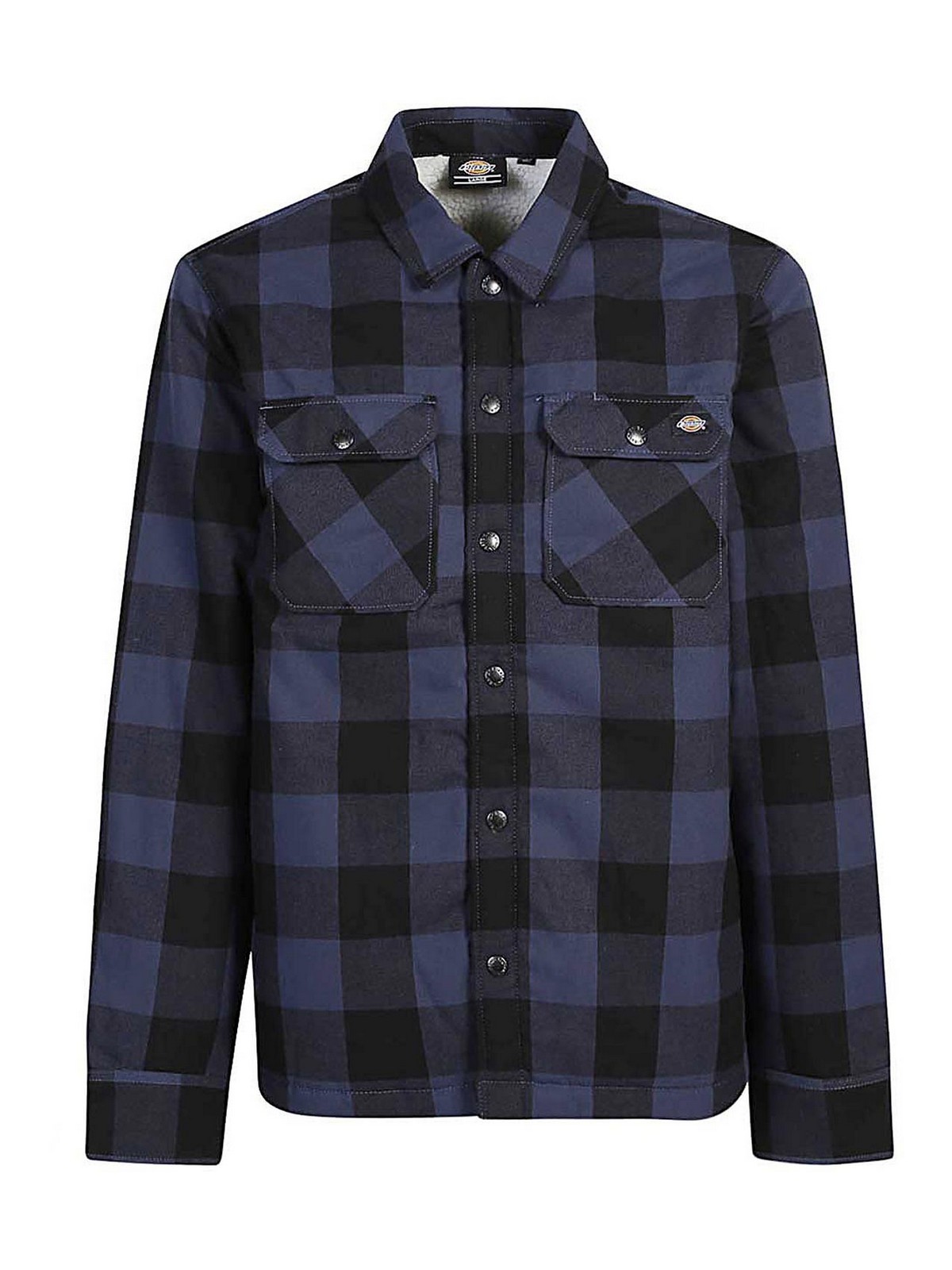 Dickies Checked Cotton Blend Shirt In Blue