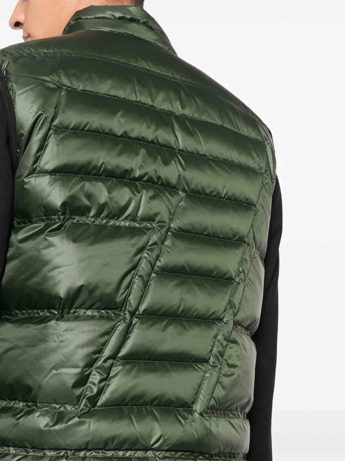 EA7 Emporio Armani Logo nylon down vest - Green