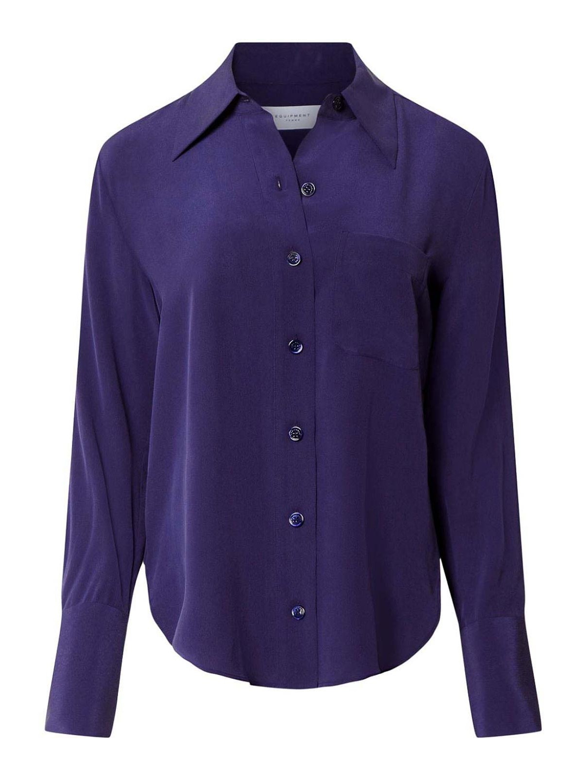 Shop Equipment Silk Shirt In Purple