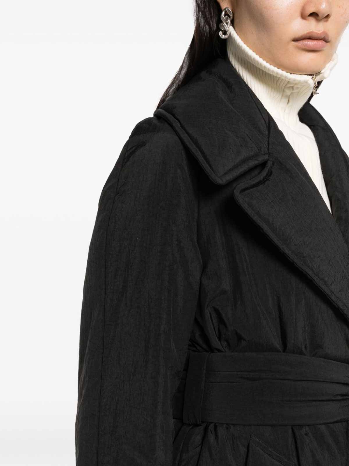 Shop Erika Cavallini Mariachiara Trench Coat In Black