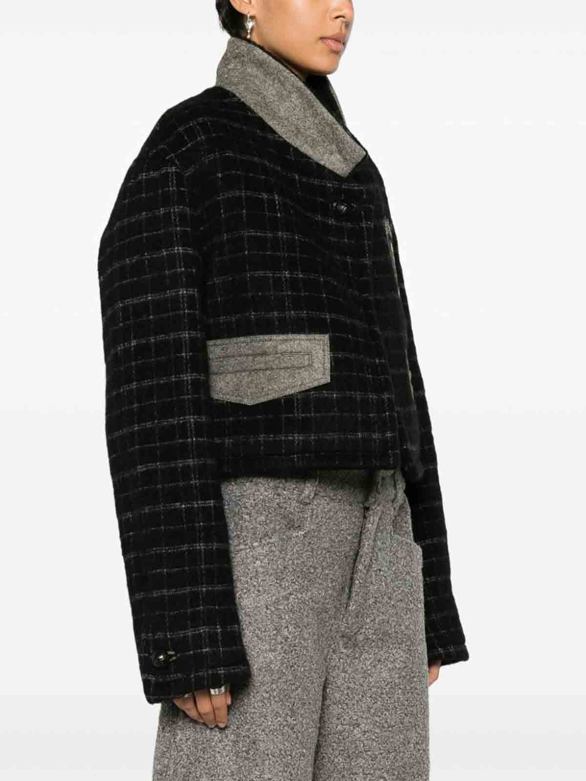 Shop Etro Wool Blend Cropped Jacket In Black