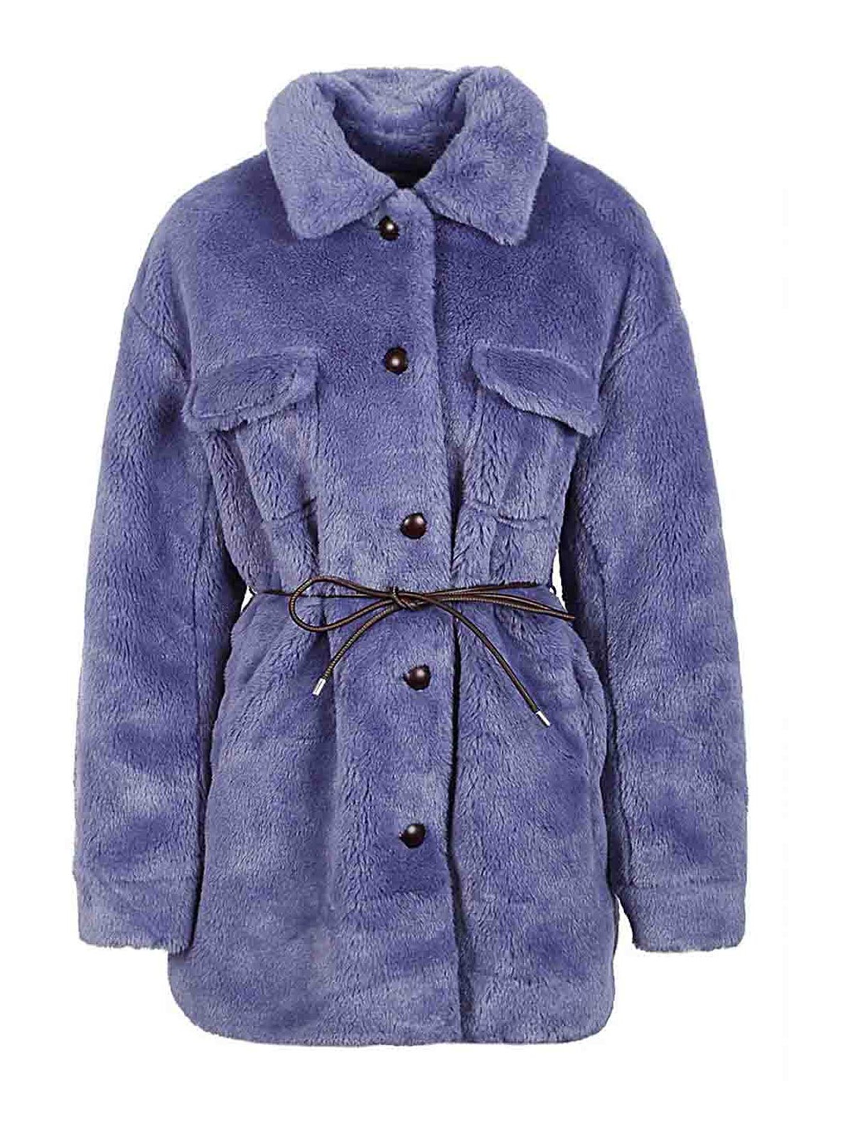 P.A.R.O.S.H. double-breasted wool coat - Purple