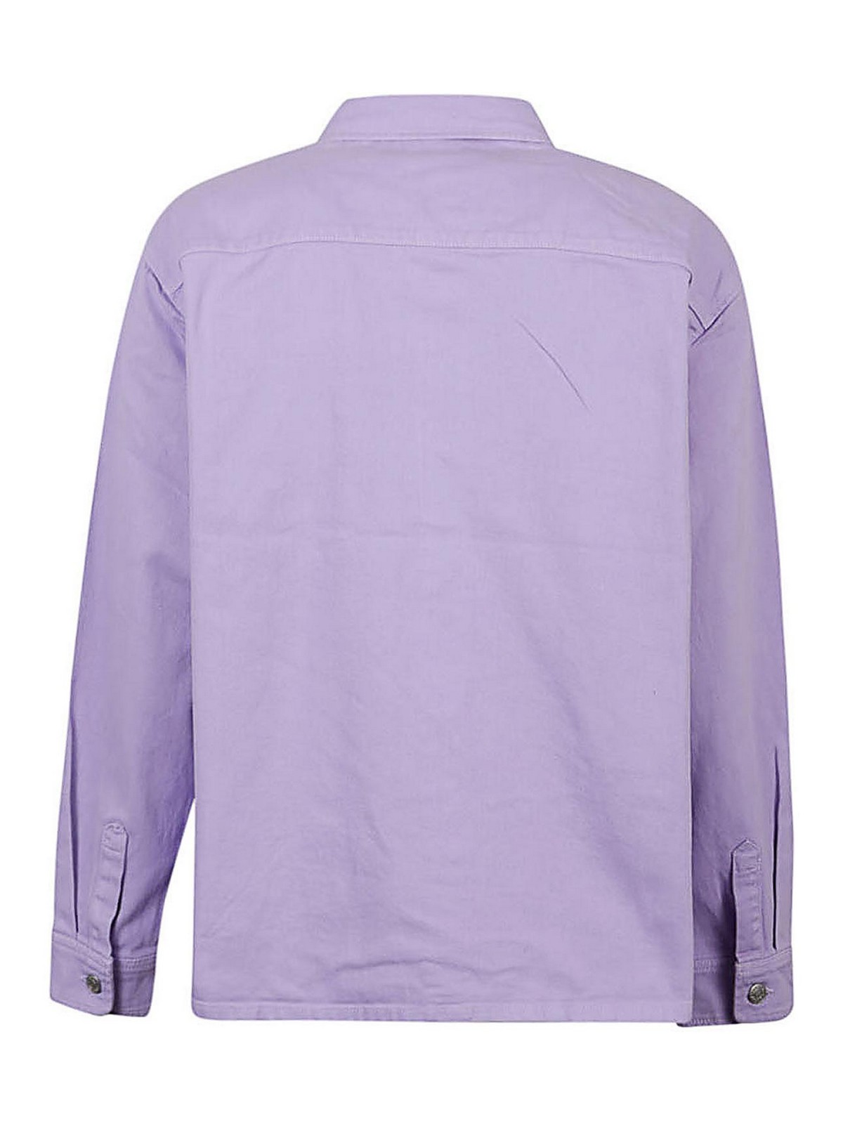 Shop Obey Magnolia Cotton Shirt In Purple
