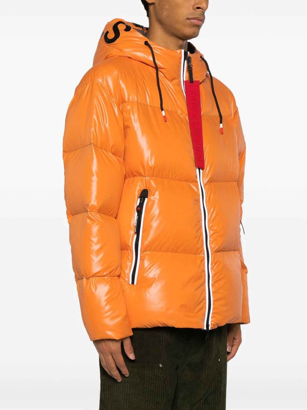 Shop Peuterey Core Nylon Down Jacket In Orange