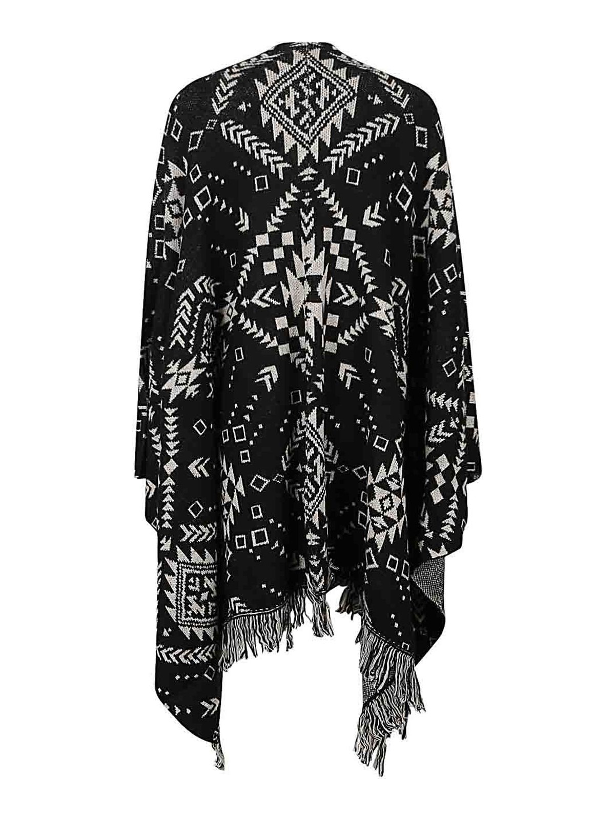 Shop Tooco Ethnic Print Jacquard Cardigan In Black