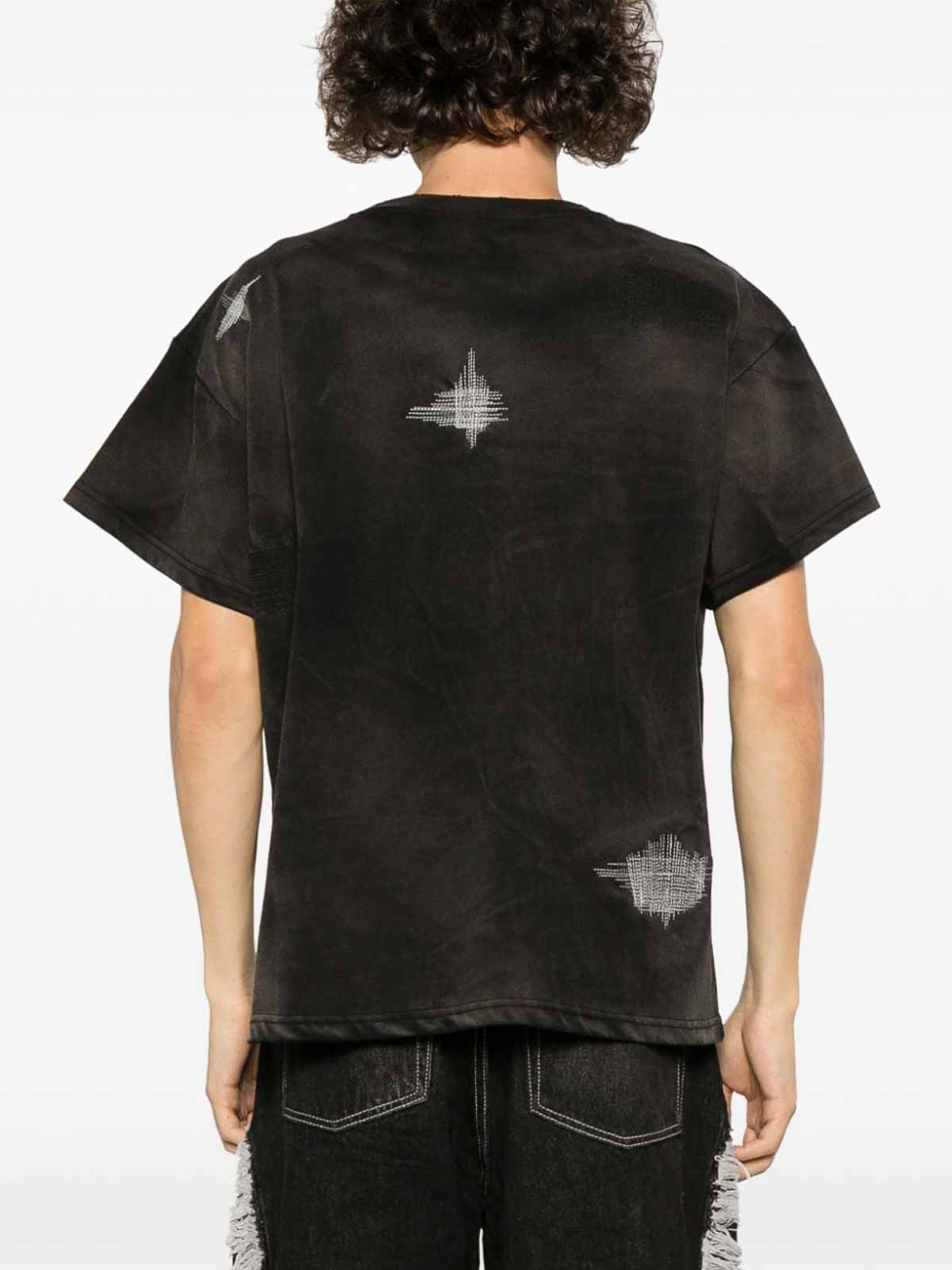 Shop Who Decides War Printed Cotton T-shirt In Black