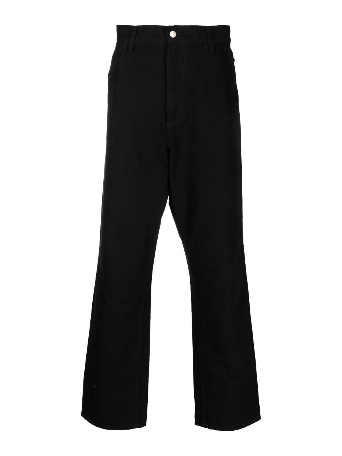 Shop Carhartt Single Knee Organic Cotton Trousers In Black
