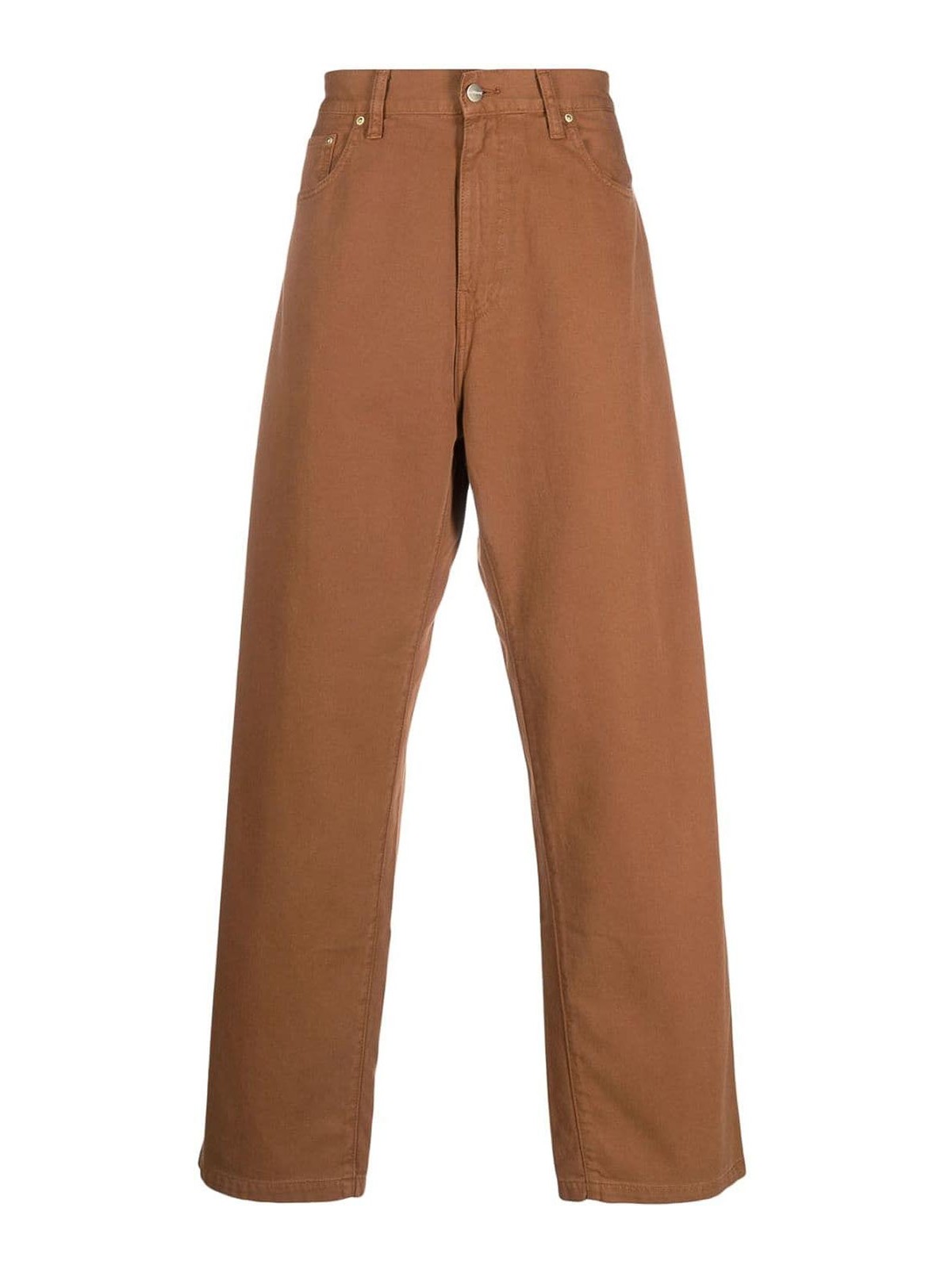 Carhartt Cotton Trousers In Brown