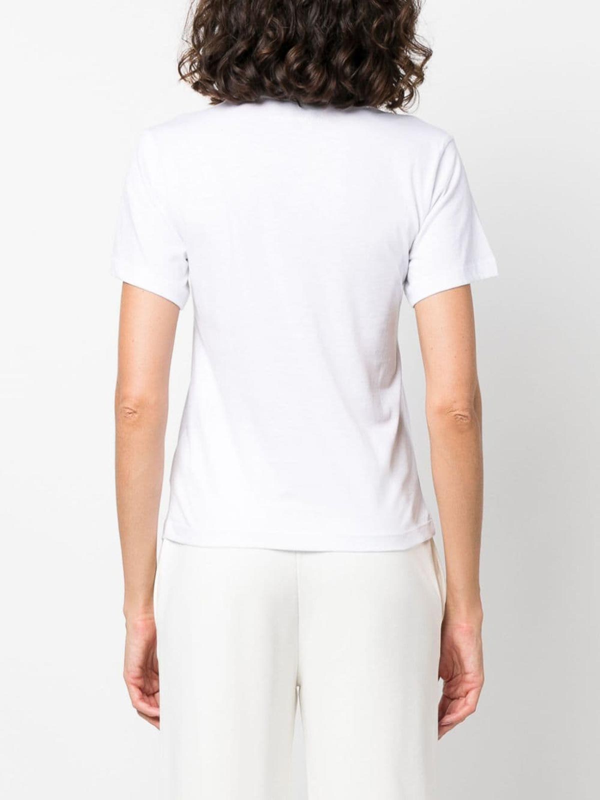 Shop Emporio Armani Logo Cotton T-shirt In White