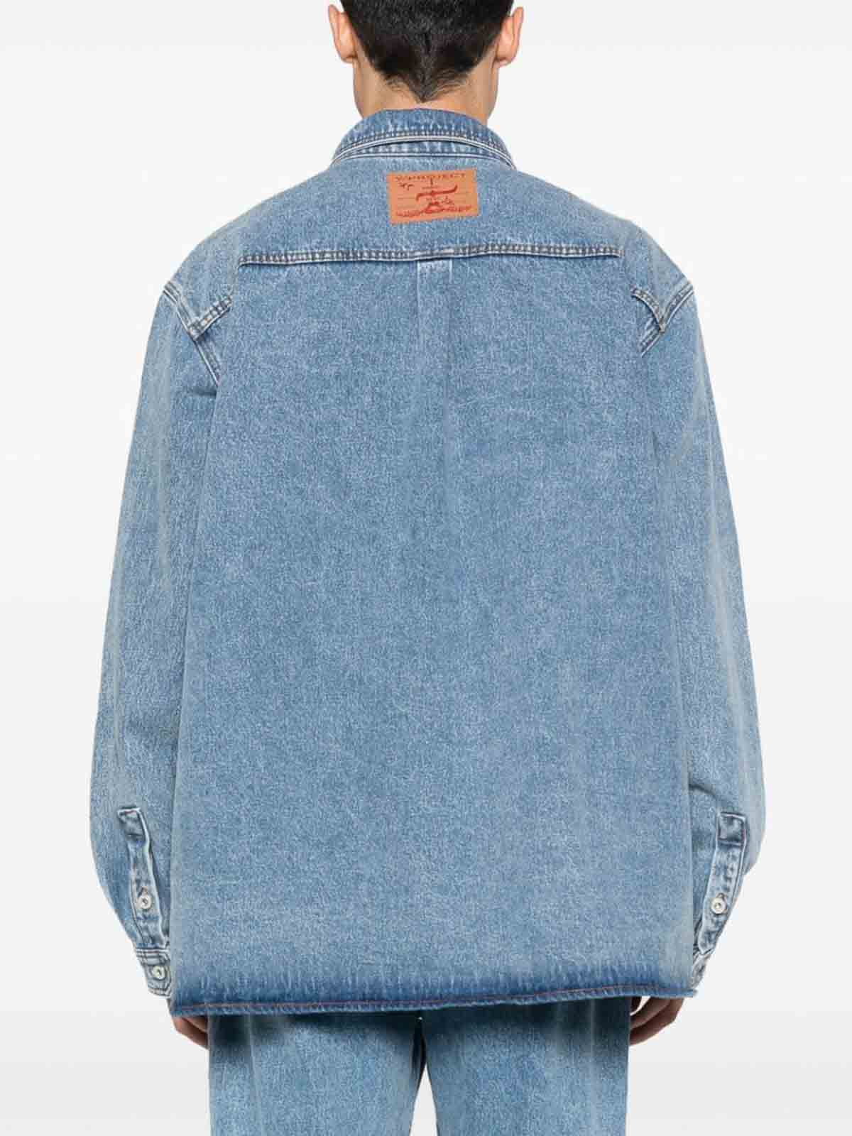 Y/Project Snap panel denim shirt - Denim|SHIRT47S25HEAVYSWBLUE