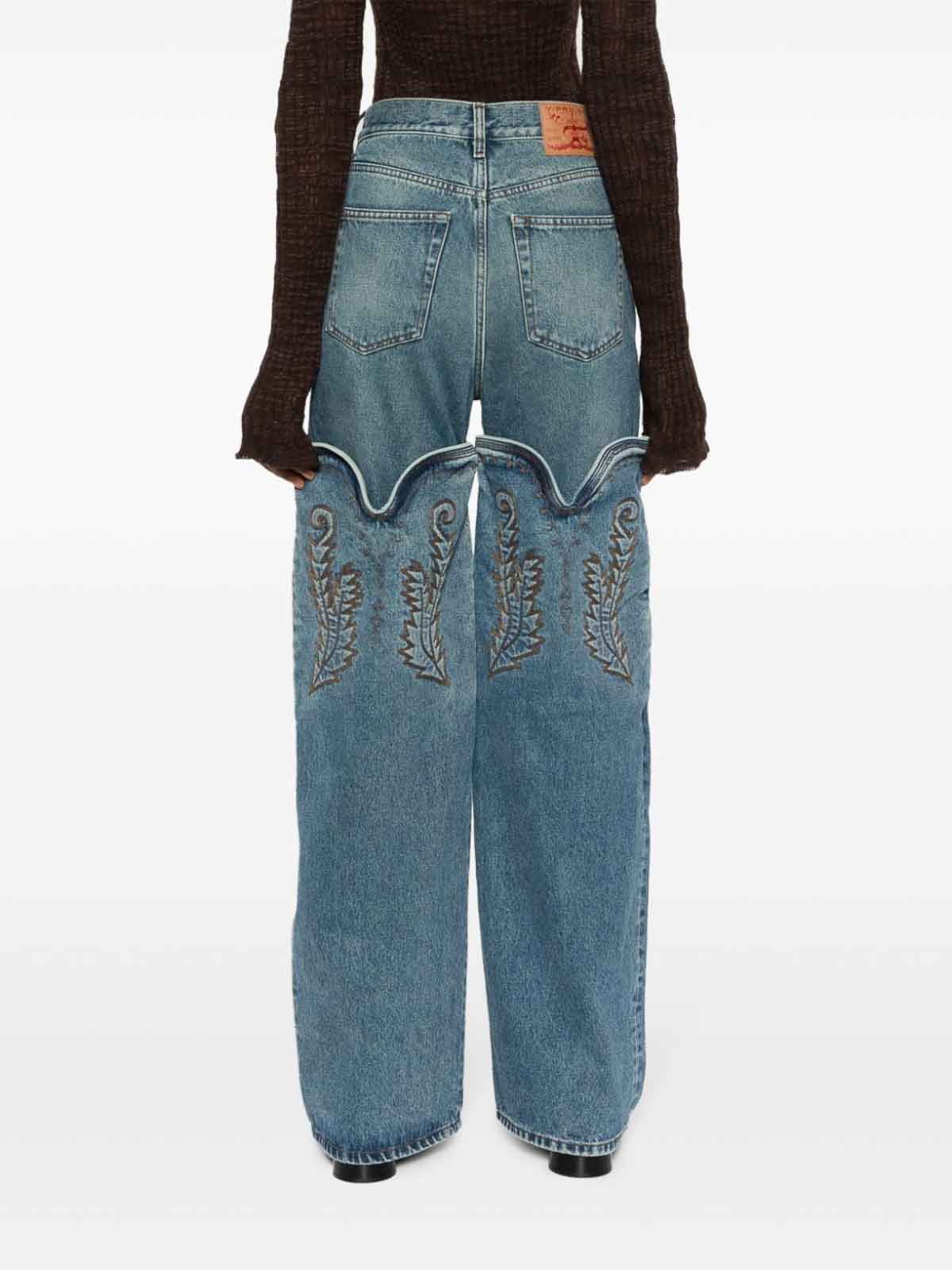 Y/Project Cowboy cuff denim jeans - Denim | JEAN36S25DVINTAGEBLUE