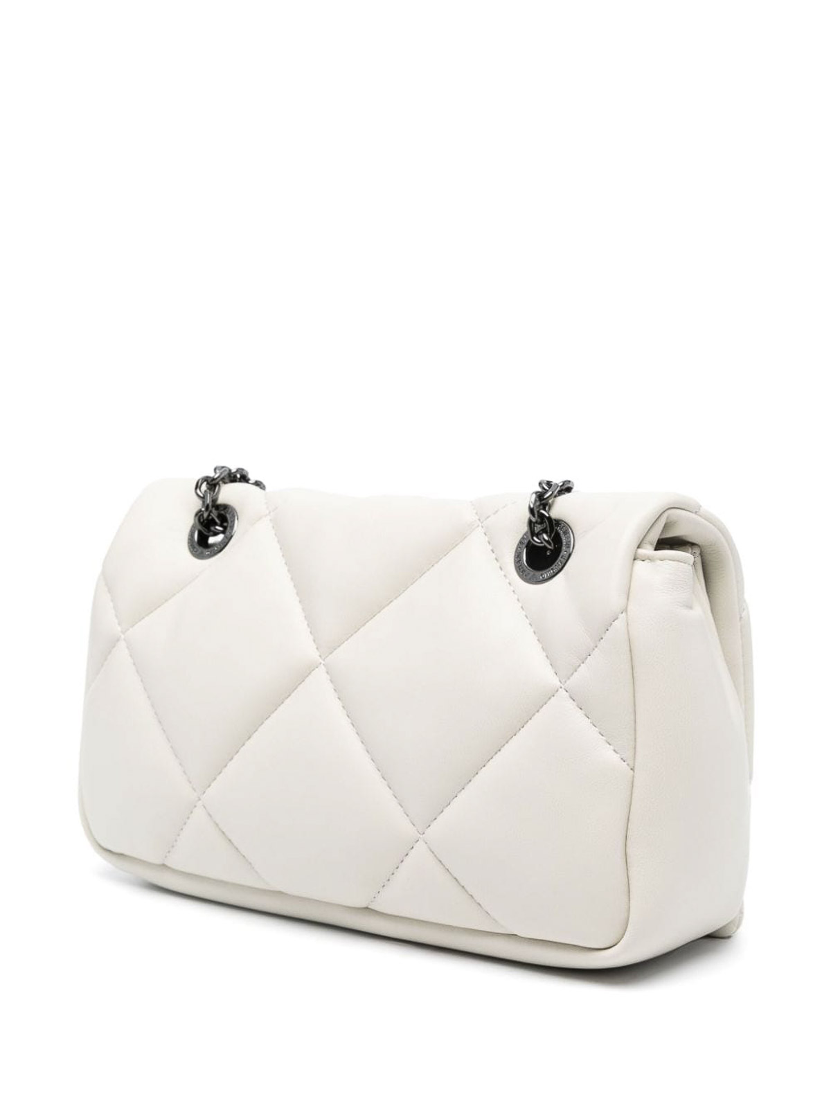 Shop Emporio Armani Quilted Shoulder Bag In White