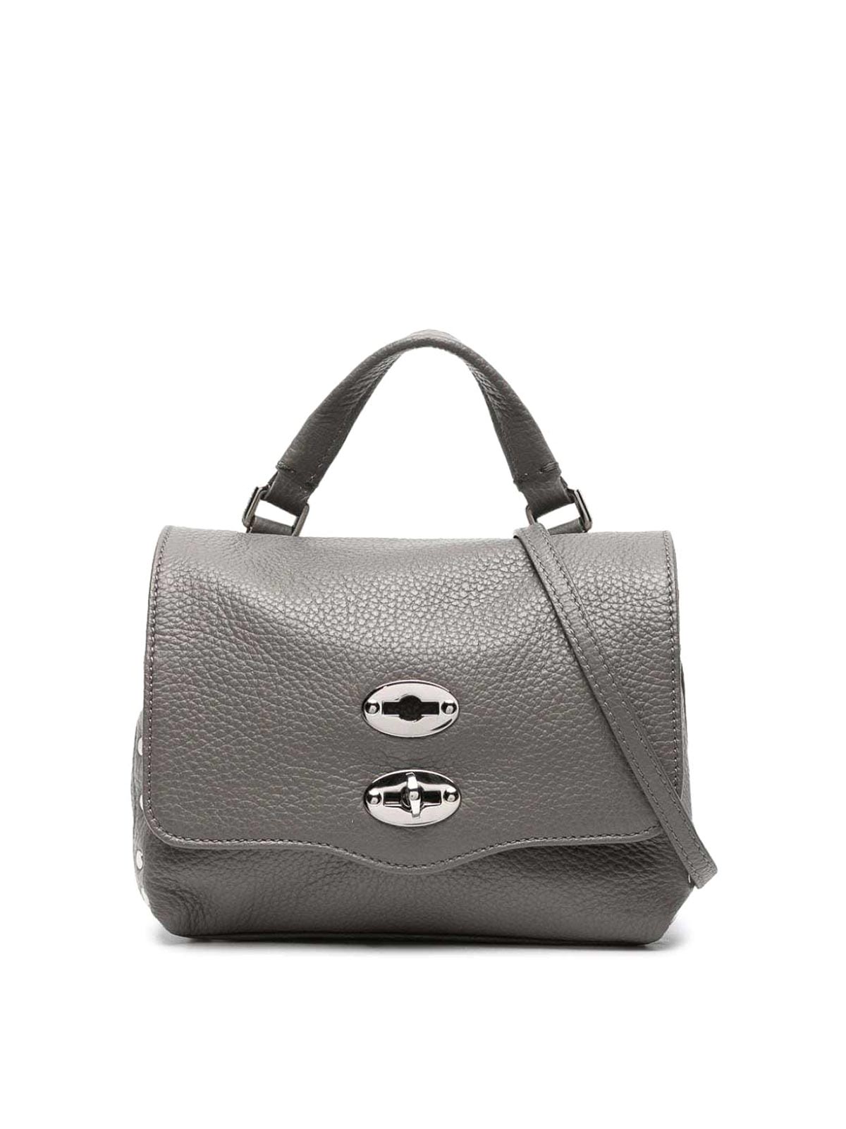 Zanellato Baby Postina Daily Leather Handbag In Grey