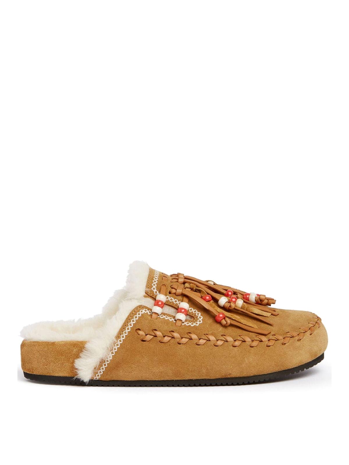 Shop Alanui The Journey Slippers In Brown